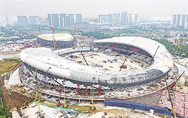宿州奧體中心建設(shè)正酣